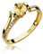 Damen Ring 585 14k Gold Gelbgold echt Citrin Edelstein Diamanten Brillanten