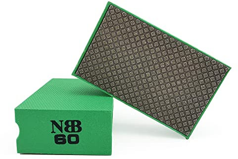 NBB Tampone Diamantati blocchi diamante a mano spugna diamantata retro in schiuma per smerigliatura molare levigare lucidare spigoli vivi e piani di granito marmo pietra vetro ceramica (60#)