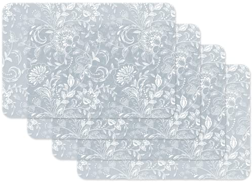 Vénilia Tischset Land, Platzset für Esszimmer, Esstischmatten, Telleruntersetzer, Platzdeckchen, abwischbar, lebensmittelecht, 45 x 30 cm, 4 Stück