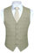 HISDERN Gilets Hommes Mariage Costume Gilet Sans Manche Business Formel Carreaux Classique Champagne XL