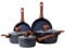 La Moustache - Batería de Cocina de Aluminio con Antiadherente【8 Piezas】sin PFOA y PFOS | 3 Ollas (Ø16/20/24 cm), 3 Tapas y 2 Sartenes (Ø20/24 cm) para Todas las Cocinas, Incluso Inducción (Callao)