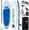 Tavola SUP con Accessori Completi, 290cm e 320cm e 335cm SUP Gonfiabile Adulti, Carico Massimo 150kg Tavola da Surf (GRIGIO | 290)