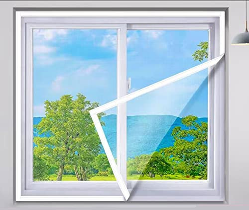 135x145cm,Fliegengitter Fenster Mit Ohne Bohren, Fensternetz Insektenschutz Für Fenster Fliegengitter Dachfenster, Mückennetz Fenster
