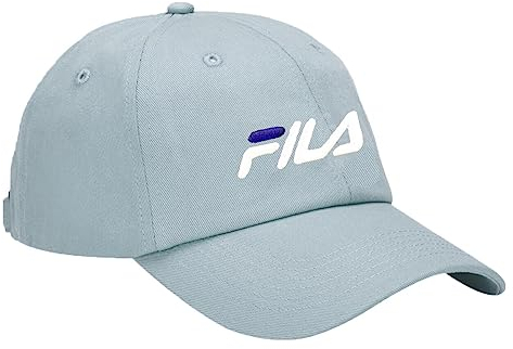 Fila Unisex Baseballmütze Speed Logo Baumwolle Twill Slouch verstellbar, Ether, Einheitsgr��e