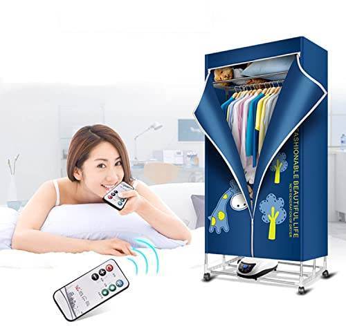 OSBELE Sèche-Linge électrique à 3 Niveaux séchoir à Linge Portable à économie d'énergie avec télécommande 240 Min minuterie, 1500 W 67 Pouces, pour dortoir d'appartements, séchage PTC, Acier inoxyd
