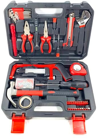 Avilia Set di 143 Utensili Manuali con Valigetta - Kit Completo per Fai da Te, Bricolage e Lavori Professionali