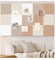 Individuell zusammensetzbare Pinnwand aus Filz nach Farbe, 3 Stück 30 x 30 cm selbstklebende Korktafel, 0,9 cm Notizen, Kalender, Bildertafel für Büro, Wohnzimmer, Schlafzimmer (freiwählbare Farbe)