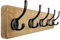 Dseap Coat Rack Wall: Patented, Heavy-Duty, 5-Double-Hooks Wooden Wall Mounted Coat Rack Coat Hanger Hook Rail for Winter Coats Hat Jacket Clothing, Weathered Brown