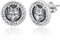 Ohrstecker aus 925er Sterlingsilber für Damen und Herren, Wolf/Löwe/Drache, Tier-Ohrstecker, flache Rückseite, hypoallergen (wolf(silver))