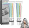 2-in-1-Silberhaarfarbe Mit Natürlichem Essence-Extrakt, Haarfarbe Grau, Haarfarbe Silbergrau, Silbermetallic-Haarfarbe, Silbergraue Natürliche Haarfärbecreme Für Alle Haartypen (2pc, 100g)