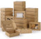 GeeRic Lot de 40 mini boîtes en papier kraft avec fenêtres transparentes 9,7 x 7 x 3 cm Petite boîte de boulangerie pour cadeaux, friandises, chocolats, bijoux, cadeaux de fête de mariage Kraft