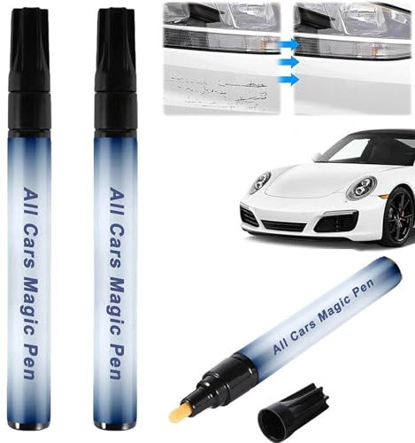 2PCS All Cars Magic Pen for Car Scratches, All Cars Fix Magic Pen,Car Touch up Paint Pens,Auto Paint Scratch Remover,Quick Filling Car Scratches and Seals,Fits All Car Colors