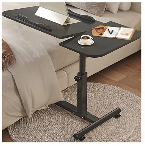 DAMOIFFP Tavolino per Laptop, scrivania sul Comodino con 2 Desktop inclinabili, Supporto per Stampante per Ufficio, casa ospedaliera, 3 Colori