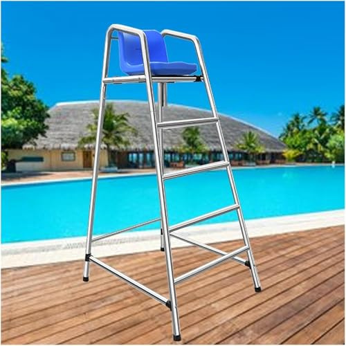 AVLLSO Sicherheitsleiter Rettungsstuhl für Pool mit bequemem Sitz, Lake Beach Patio Bar Leiter Hocker, Sitzlasten 300kg / 660lbs(85x100x180cm/33.5x39.4x71inch)