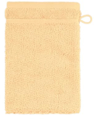frottana Pearl Waschhandschuh 15 x 20 cm aus 100% Baumwolle, maize