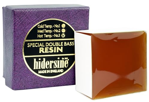 Hidersine DB3 Double Bass Rosin - Special Formulation for Double Bass - Designed for HOT climates - Hand Made in the UK.