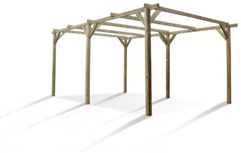 CERLAND Carport 1 Voiture en Bois - Henri 15 m² - 512x300x226 cm