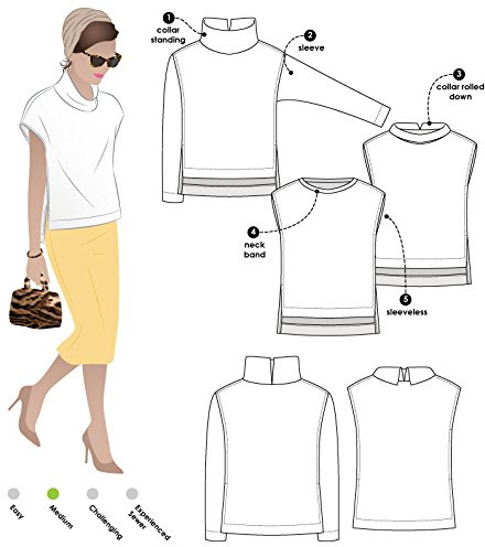 Style Arc Sewing Pattern - Esme Designer Knit Top (Sizes 04-16)