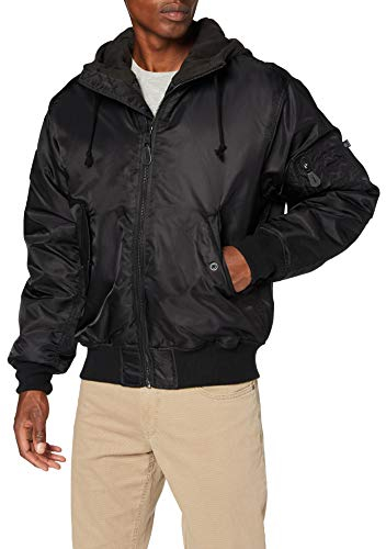 Brandit MA1 Sweat Hooded Jacket, color: black, size: 4XL