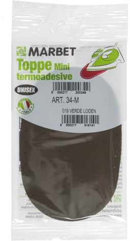 Marbet MB34M.019 | Microfiber Suede Mini Patches | Iron-On | 13 x 8.5cm | Olive
