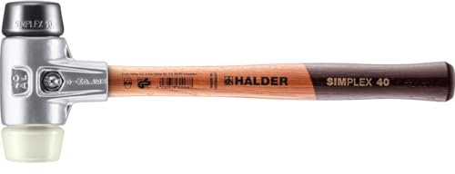 Simplex Schonhammer, Gummikomposition / Nylon; mit Aluminiumgehäuse und hochwertigem Holzstiel | D=40 mm | 3128.040