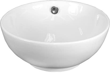 NEG Waschbecken Uno66A (rund) Aufsatz-Waschschale/Waschtisch (weiß) mit hohem Rand und Nano-Beschichtung