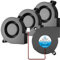 WINSINN 50mm Blower Fan 24V 5015 Hydraulic Bearing 50x15mm Turbine Turbo - High Speed (Pack of 4Pcs)