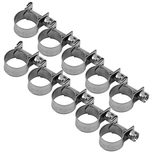 10 pezzi Fascetta clip a molla, All In Acciaio Inox Mini Fuel Line Tubo Tubo Morsetto Clip 6mm-20mm Dimensioni opzionali (13-15Mm)