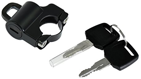 HDBUBALUS Motorrad Anti-Diebstahl Helmschloss Universal für 7/8 22-25mm Bar Tubings Schwarz