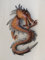 Klp Drachen Wanddeko Metall Wandbild Drache Gecko Lurch Echse Deko Figur Skulptur
