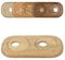 FUX 3 Stück Doppel Heizungsrohr Rosette, Rohrabstand variabel, 15mm - 22mm, Rohrabdeckung, Abdeckrosetten, Verkleidung, Heizkörper Rosetten, Holz, Parkett, Holzrosetten (15mm, Eiche(roh))