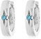 XEN Creolen mit Swiss Blue Topas ca. 0,32 ct. rhodiniert