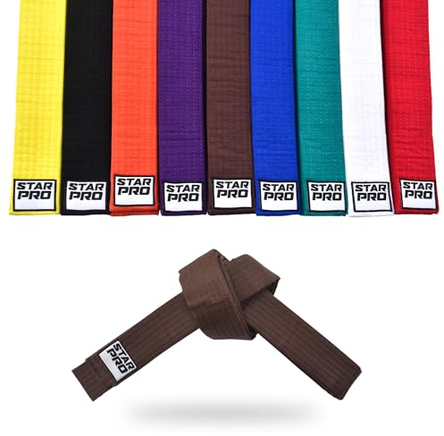 Starpro Martial Arts Grading Belt - 7 Stich Baumwolle - 9 Farben - Leichtes Design für Karate Judo Taekwondo Training und Wettkampf - 240cm 280cm 320cm