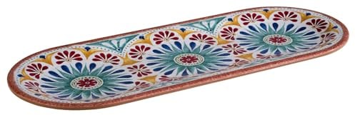 APS 84686 Teller ARABESQUE, 38 x 15,5 cm, Höhe 2 cm, Melamin, Dekor/Terracottaoptik