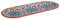 APS 84686 ARABESQUE - Piatto in melammina, 38 x 15,5 cm, altezza 2 cm, effetto terracotta