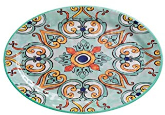 Brandani 53915 Vassoio Ovale Acqua Marina Medicea Melamina 50x35,5 cm Colore Acqua Marina