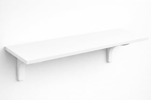 Calandrelli Mensola da Muro con Staffe 60x30 cm Bianco | materiale nobilitato