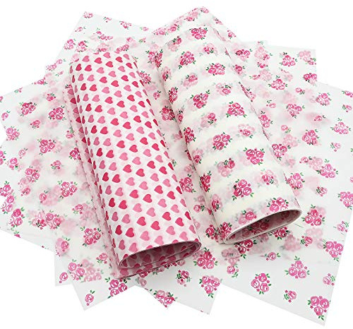 100 Blatt Lebensmittelverpackungspapier, 25 x 22cm Wachspapier, Einweg Fettdichtes Papier Antihaft Wachspapier, Kuchenverpackungen, Geschenkpapier zum Basteln von Käse, Sandwich Burger Wrap