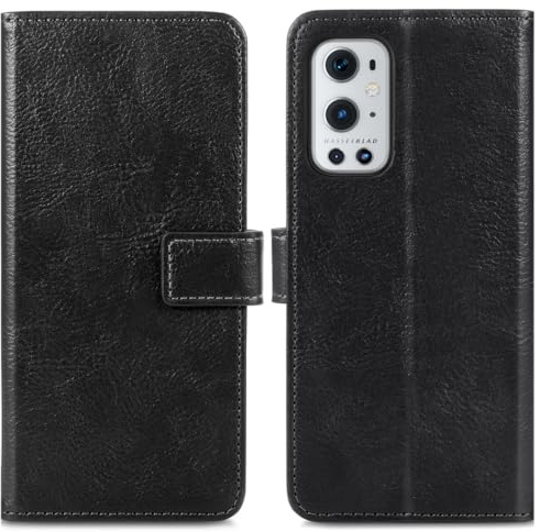 iMoshion Luxuriöse Klapphülle - Geeignet für OnePlus 9 Pro - Schwarz