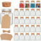 Lot de 24 mini flacons carrés transparents de 50 ml avec bouchons en liège, petits flacons carrés transparents pour produits cosmétiques, loisirs créatifs, cadeaux de fête, accessoires de rangement