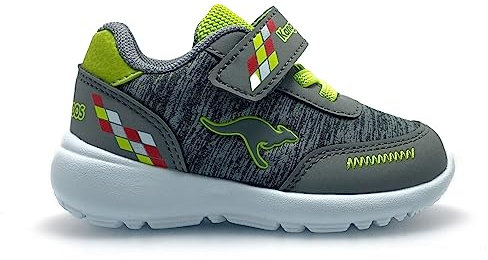 KangaROOS Jungen Unisex Kinder KY-Match EV Sneaker, Ultimate Grey/Lime, 29 EU