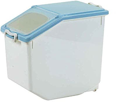 Rice Pasta Container 10kg/15kg Plastic Storage Container Rice Bucket Organizer Box for Rice Grain-Grain Cereal Cuisine Food Rice Box-Blue||15kg