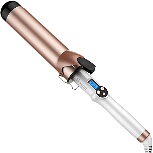 Hoson 50mm Lockenstab Pro Curl, Keramik Turmalin Beschichtung Lockenstab, LCD Display 9 Hitzeeinstellung 110 ℃ -210 ℃ mit Handschuh für alle Haartypen