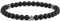 GAVU Unisex Kristall Armband Perlen Armband aus Mattem Onyx mit Fleur De Lis Größe L