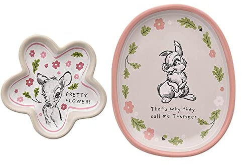 Disney Gifts Forest Friends - Set di 2 piatti per bigiotteria, motivo: amici della foresta