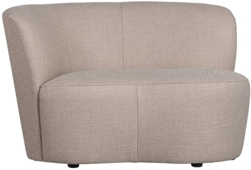 WOOOD Stone 1 Sitzer Ecksofa, Weicher Eckcouch aus Webstoff Loveseat Sessel Couch Loungesofa - Links - Sand - 73x112x80 cm