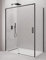 ALLSTONE CETUS Duschwand - 1+1 Eckdusche mit fester Seite, ohne Unterprofil 120x90 cm Schwarz Profil