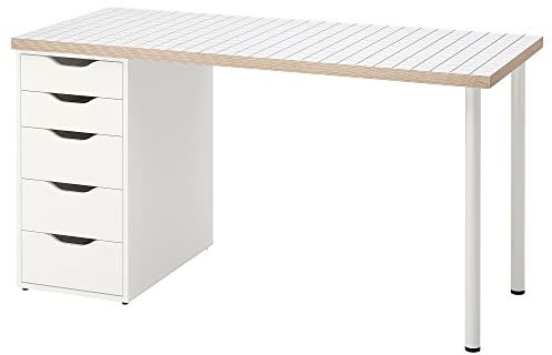 IKEA ALEX/LAGKAPTEN Schreibtisch, 140x60 cm, weiß anthrazit/weiß