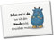 Freches Monster in blau Souvenir Souvenir Magnet mit lustigem Spruch Zuhause ist da, wo ich den Bauch Nicht einziehen muss. Hingucker am Kühlschrank für Kinder, Freunde und