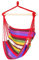 ZOLTA Hängematte 100x100cm - Indoor- und Outdoor- Hängeschaukel - Gartenzubehör - Camping Zubehör - Hängender Schaukelstuhl - Häng Hängematte - Hammock für Kinder und Erwachsene - Streifen mit Lila